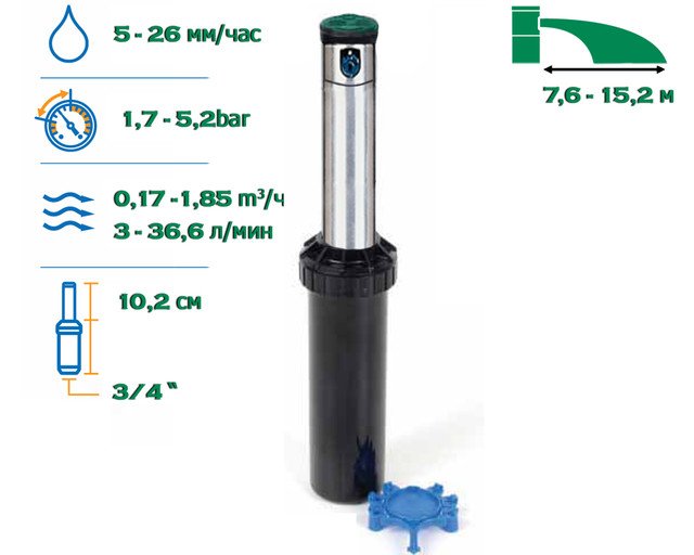 Роторний зрошувач RAIN BIRD 5004PL-SAM-PRS-SS